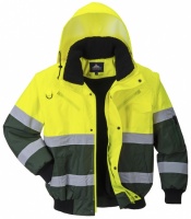 High Visibility Yellow-Green X-Range Waterproof Bomber Jacket